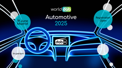 WorldDAB Automotive 2025 graphic: 19 June, Madrid - registration open